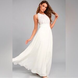 NWOT - Never Worn or AlLulus:Forever and Always Lace Dress Wedding/Formal Dress